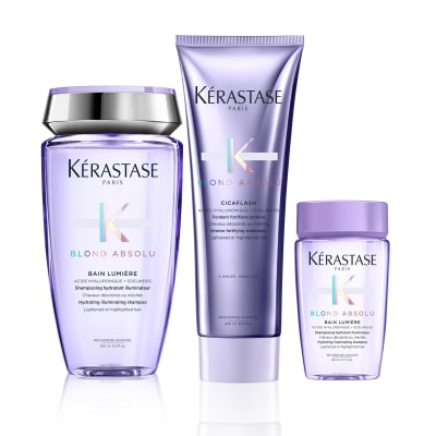 KERASTASE Blond Absolu pack mantenimiento de rubios shampoo 250 ml + acondicionador 250 ml + mini talla 80 ml