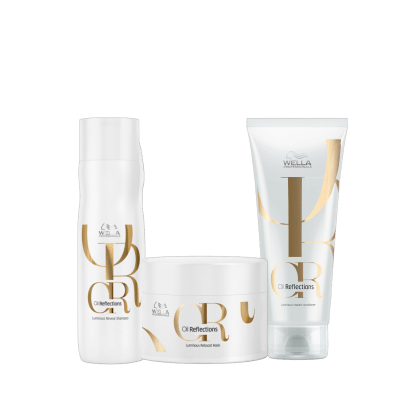 Wella Professionals Oil Reflections Pack Shampoo + Acondicionador + Mascarilla Brillo