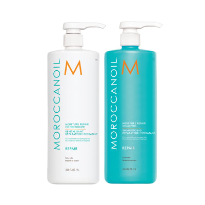 Moroccanoil dúo Reparador Para cabellos debilitados- Champú repair1000ml- Acondicionador 1000ml