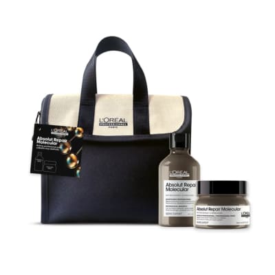 Loreal Pack Para Cabello Dañado L'Oréal Absolut Repair Molecular Shampoo + Mascarilla + Neceser