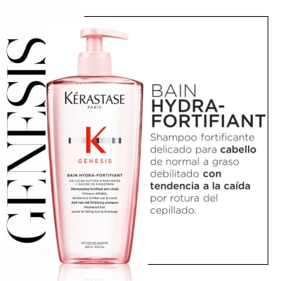KERASTASE GENESIS Shampoo BAIN HYDRA FORTIFIANT anticaida Cuero cabelludo graso 500ml