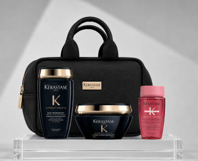 KERASTASE Chronologiste pack revitalización y nutrición profunda shampoo 250 ml + mascarilla 200 ml + travel size
