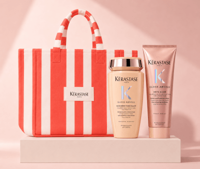 Kerastase Gloss Absolu pack shampoo 250 ml + acondicionador 250 ml + bolso