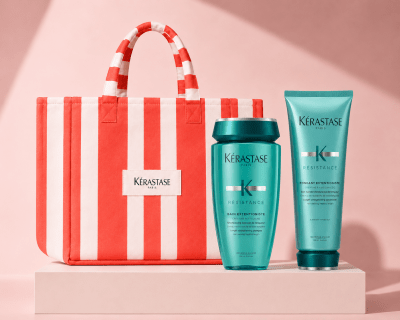 Kerastase Résistance Extentioniste pack shampoo 250 ml + acondicionador 200 ml + bolso