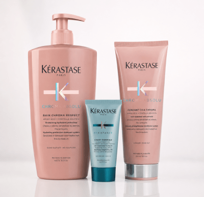 Pack Kerastase XL Chroma Absolu Bain Chroma Respect 500 ml + Fondant Cica Chroma 200 ml + Mini Talla de Regalo