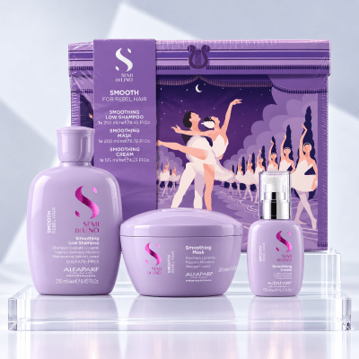 Alfaparf Milano Semi Di Lino Smooth Pack Shampoo 250 ml + Mascarilla 200 ml + Crema 125 ml