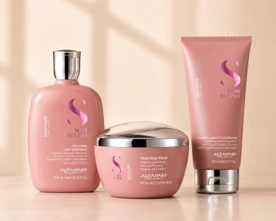 Alfaparf Semi Di Lino Moisture Pack Nutritive Low Shampoo 250 ml + Nutritive Mask 200 ml + Nutritive Leave-In Conditioner 200 ml