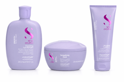 Pack Alfaparf Semi Di Lino Smooth Shampoo 250 ml + Mascarilla 200 ml + Acondicionador 200 ml Antifrizz