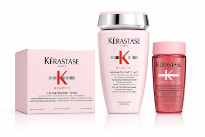 KERASTASE Genesis pack fortalecimiento anticaída shampoo 250 ml + mascarilla 200 ml + travel size