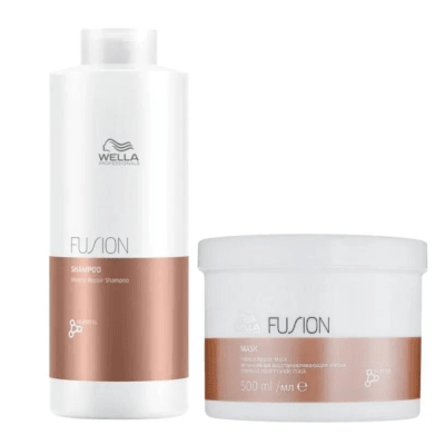 Wella Professionals Fusion Pack XL Shampoo 1000 ml + Mascarilla 500 ml Reparación Intensa