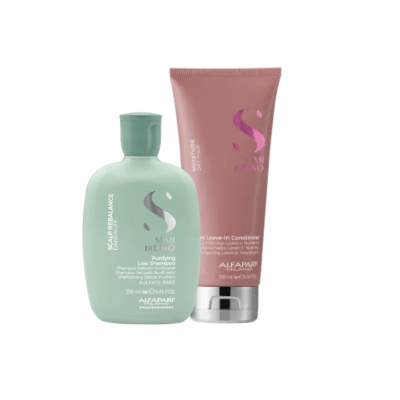 Alfaparf Milano Semi Di Lino Purifying Pack Shampoo + Mascarilla Cuero Cabelludo