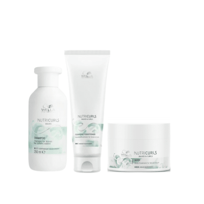 Wella Professionals Nutricurls Pack Cabello Rizado Shampoo + Acondicionador + Mascarilla