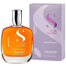 Alfaparf Milano Semi Di Lino Smooth Oil Tratamiento Antifrizz Protección Térmica Cabello con Frizz 100 ml