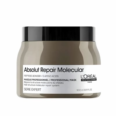 LOREAL PROFESSIONNEL Absolut Repair Molecular Mascarilla Reparación – Cabello Muy Dañado 500 ml