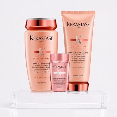 Kerastase Discipline Pack Antifrizz Shampoo 250 ml + Acondicionador 200 ml + Travel