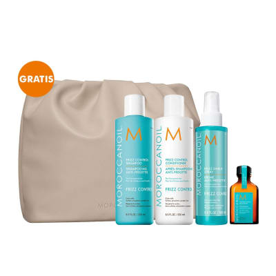 Moroccanoil Pack Frizz Control Shampoo 250 ml + Acondicionador 250 ml + Spray 160 ml + Tratamiento 25 ml + Neceser