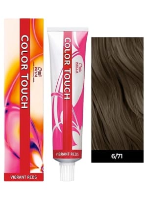 Wella Professionals Color Touch Tinte Semipermanente Rubio Oscuro Marrón Ceniza 6/71 60 gr