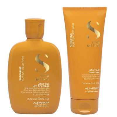 Alfaparf Milano Semi Di Lino Sunshine Pack After Sun Shampoo 250 ml + Tratamiento 200 ml Cabello Expuesto al Sol