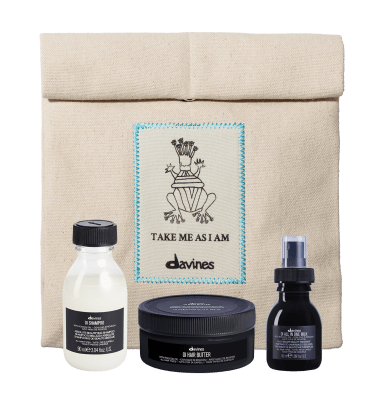 Davines Oi Travel Size Kit  Shampoo oi 100ml+ Hair Butter 75ml+ all in one milk 50ml+ Neceser