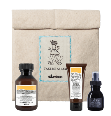 Davines Nourishing Travel size kit Shampoo 100ml+ Nourishing mask 60ml+ all in one milk 50ml+Neceser