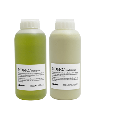 Davines Momo Pack XL Shampoo 1000 ml + Acondicionador 1000 ml Cabello Seco