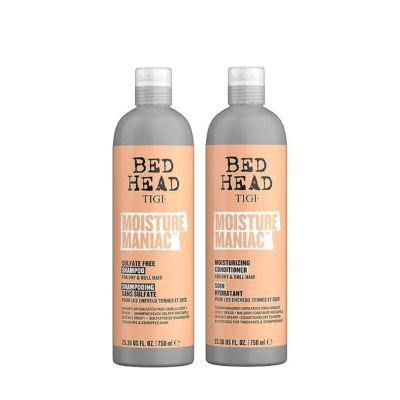 TIGI Bed Head Dúo Moisture Maniac Shampoo 750 ml + Acondicionador 750 ml