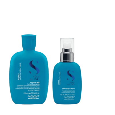 Alfaparf Milano Semi Di Lino Curls Duo Shampoo 250 ml + Defining Cream 125 ml Pack Cabello Rizado