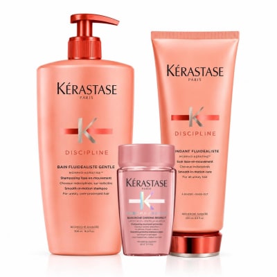 Kerastase Discipline pack XL Bain Fluidealiste Gentle 500 ml + Fondant Fluidealiste 200 ml + Mini Talla de Regalo