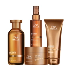 WELLA Ultimate Smooth Pack Antifrizz – Shampoo, Acondicionador, Mascarilla y Oil Serum 0