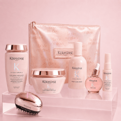 Kerastase Gloss Absolu Antifrizz Pack Shampoo 250ml + Mascarilla 200ml + Crema de Peinar 240ml + Glaze Drops + Travel + Cepillo 0