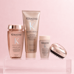 Kérastase Gloss Absolu Antifrizz Cabello Fino Pack Shampoo 250ml + Acondicionador 250ml + Travel Size 1