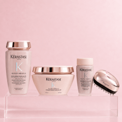 Kerastase gloss absolu antifrizz pack cabello grueso shampoo 250ml + Mascarilla 200ml + travel 1