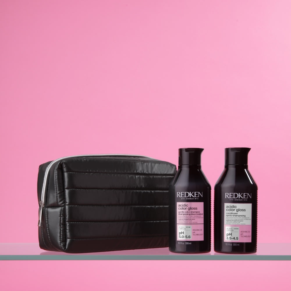 Pack Redken Acidic Color Gloss Shampoo 300ml + Acondicionador 300ml + Neceser de regalo1
