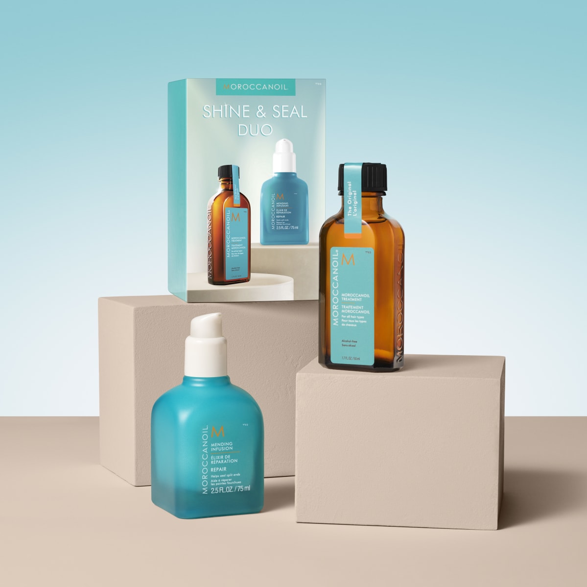 Moroccanoil Shine & Seal Duo Tratamiento Reparador 50ml + infusión reparadora 75ml3