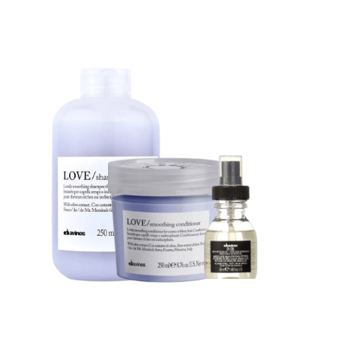 Davines Love Smoothing Set Shampoo + Acondicionador + OI Oil Control Frizz1