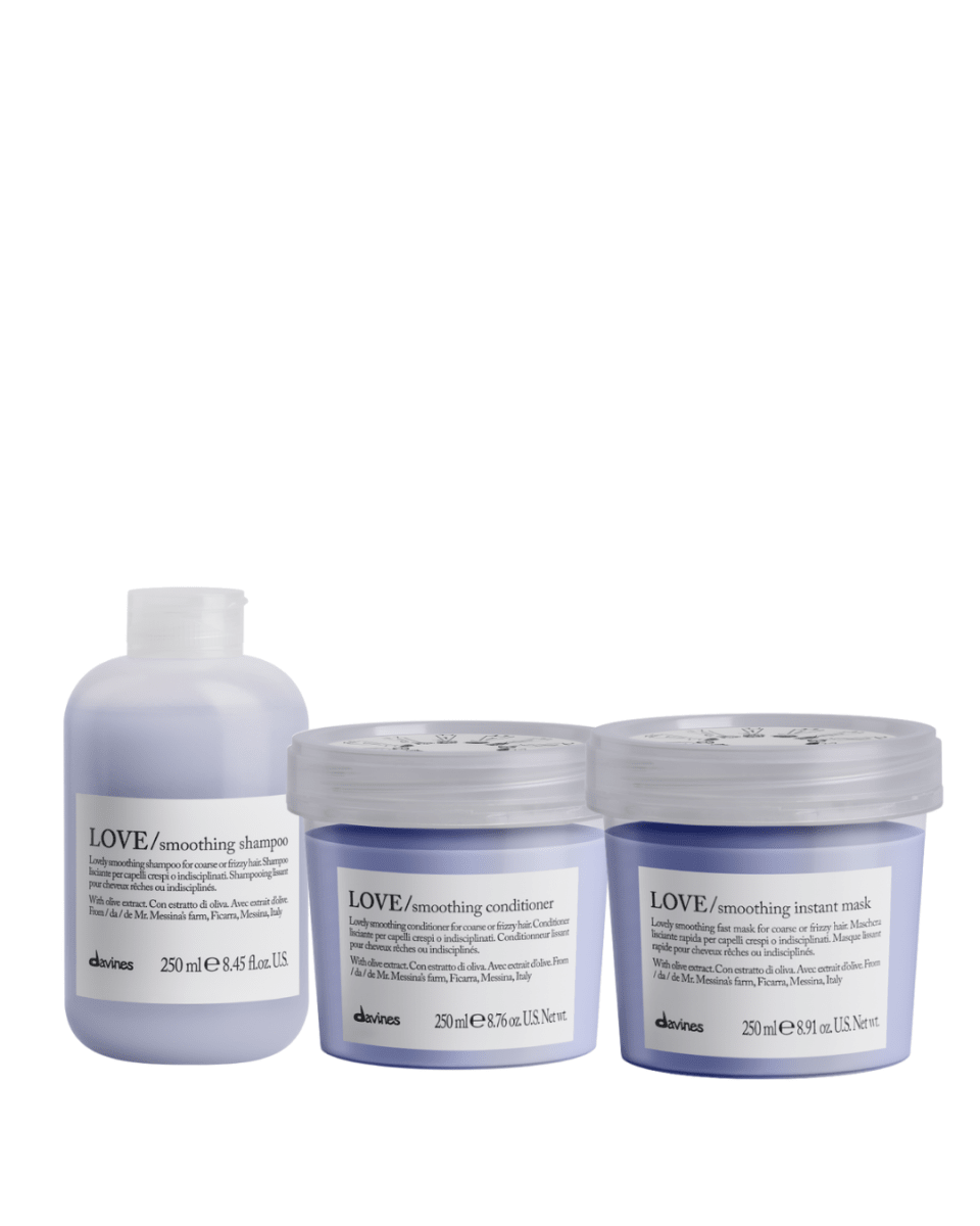 Davines Love Smoothing Pack Shampoo 250 ml + Acondicionador 250 ml + Mascarilla 250 ml Control Frizz1