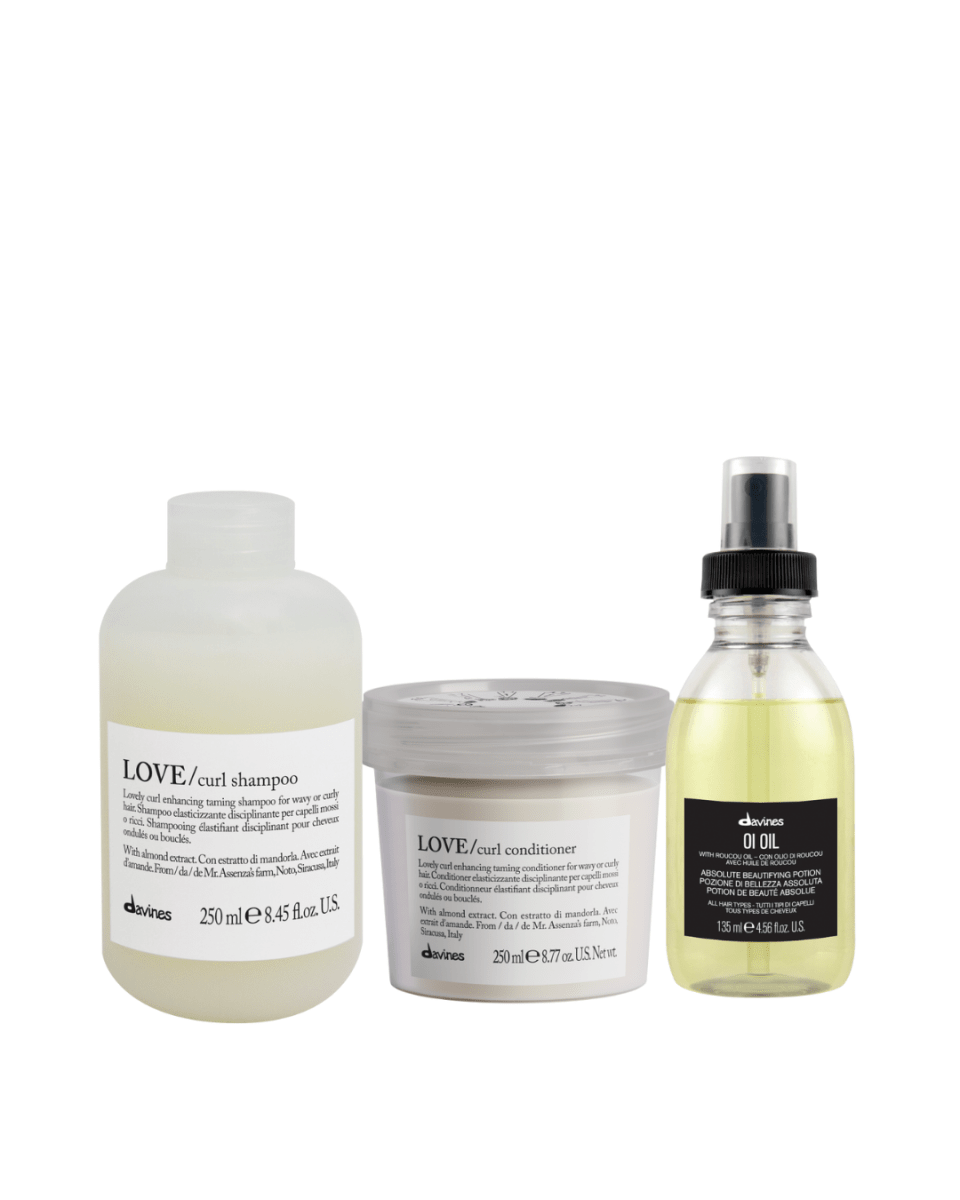 Davines Love Curl Pack Shampoo + Acondicionador + OI Oil 135 ml Cabello Rizado1