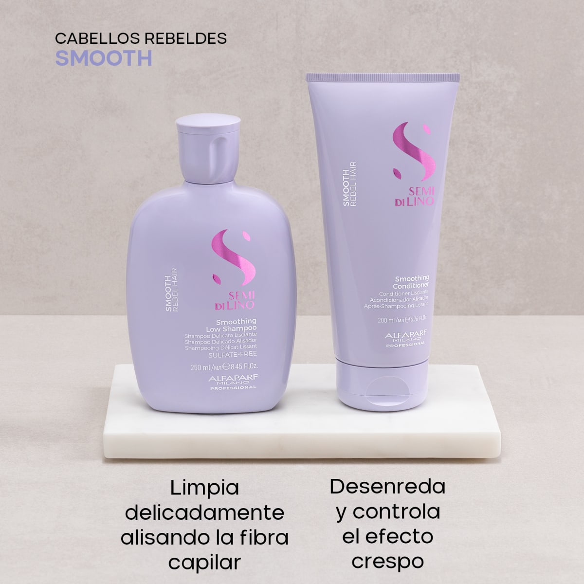 Alfaparf Milano Dúo Smoothing Shampoo 250 ml + Acondicionador 200 ml Alisado2