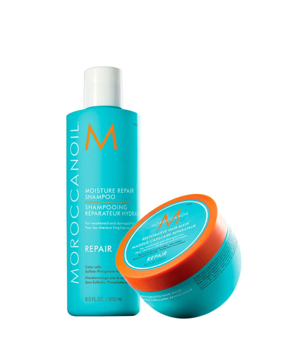 Moroccanoil Pack Reparador Cabello Debilitado Shampoo Repair 250 ml + Mascarilla Repair 250 ml1