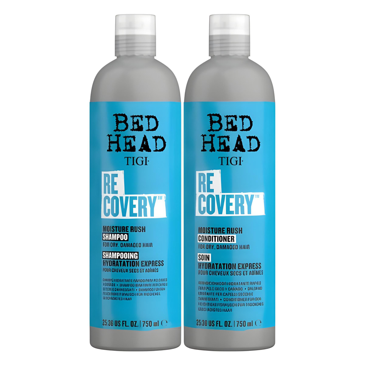 TIGI Bed Head Dúo Recovery Shampoo 750 ml + Acondicionador 750 ml Reparador1