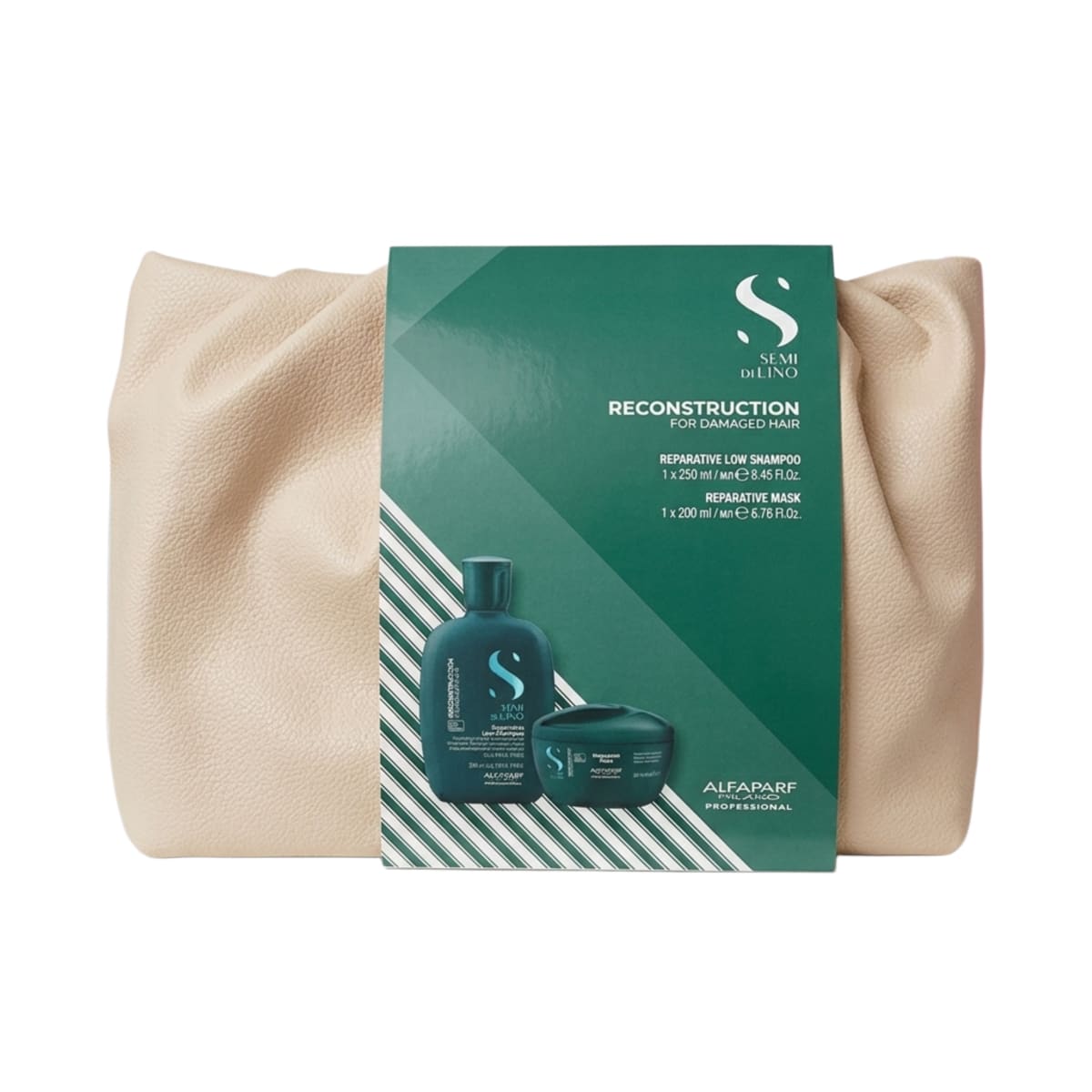 Alfaparf Semi Di Lino Reparative Pack Shampoo 250 ml + Mascarilla 200 ml Cabello Dañado1