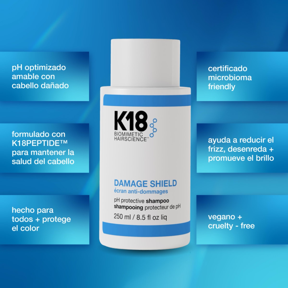 K18 Shampoo damage shield 250ml protector de ph2