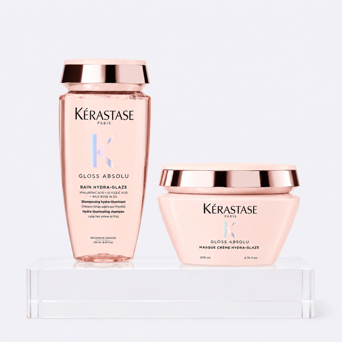 Kérastase Gloss Absolu Antifrizz Pack Cabello Fino Shampoo 250ml + Mascarilla 200ml + Neceser2
