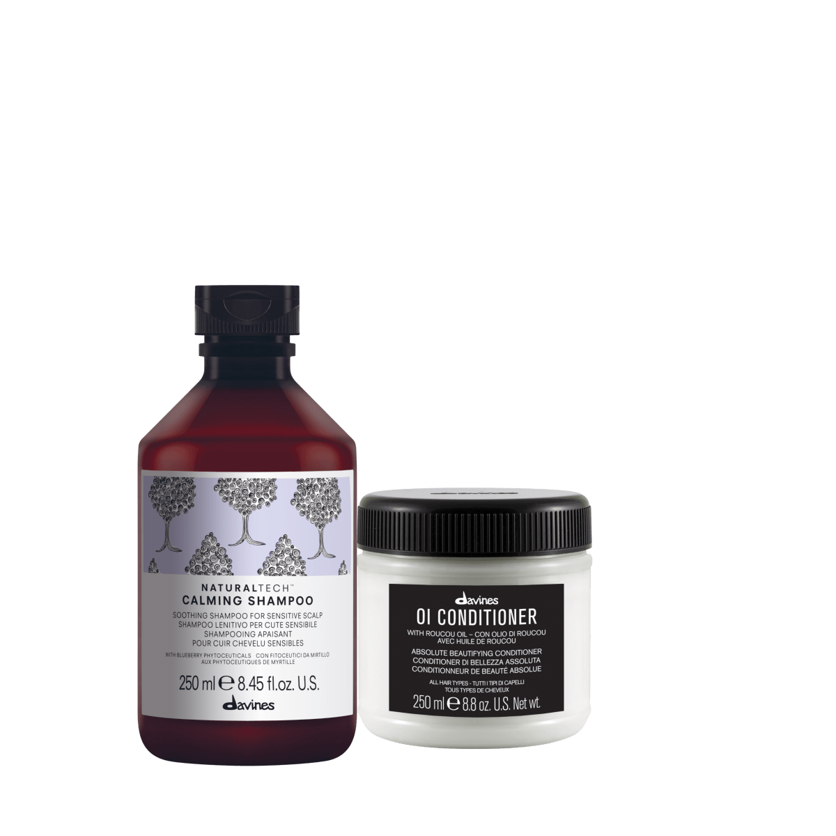 Davines Pack Calming Shampoo 250 ml + Acondicionador OI 250 ml Cuero Cabelludo Sensible1