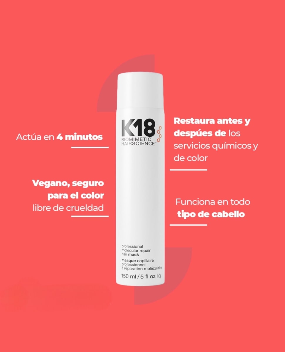 K18 mascarilla capilar reparadora molecular sin enjuague 150ml1