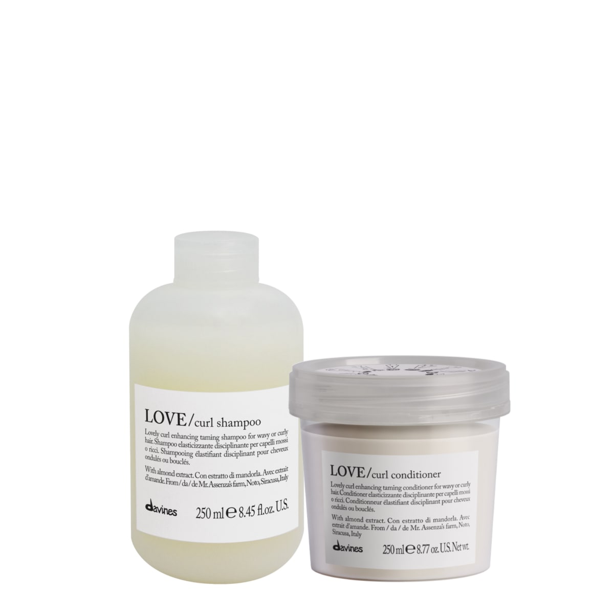 Davines Love Curl Dúo Shampoo 250 ml + Acondicionador 250 ml Cabello Rizado1