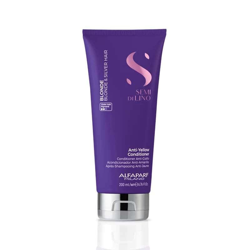 Alfaparf Milano Semi Di Lino Blonde Anti Yellow Conditioner Neutralizador Cabello Rubio o Decolorado 200 ml1