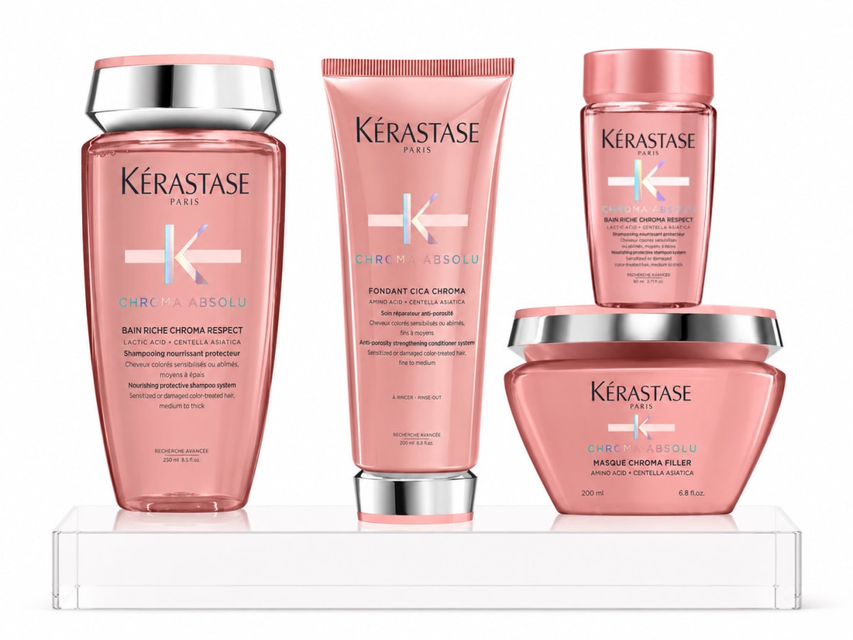 Kerastase Chroma Absolu Pack Cabello Teñido Shampoo 250 ml + Acondicionador 200 ml + Mascarilla 200 ml + Travel1