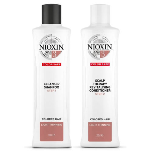 Nioxin Sistema 3 Dúo Shampoo + Acondicionador 1000 ml Pack Cabello Fino con Color1