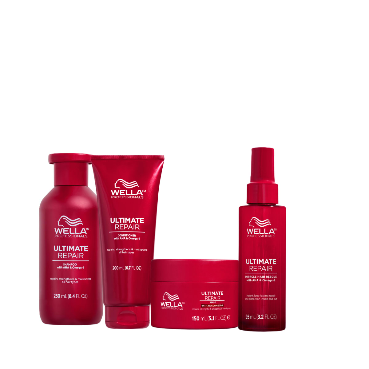 Wella Professionals Ultimate Repair Pack Shampoo + Acondicionador + Mascarilla + Repair Miracle1